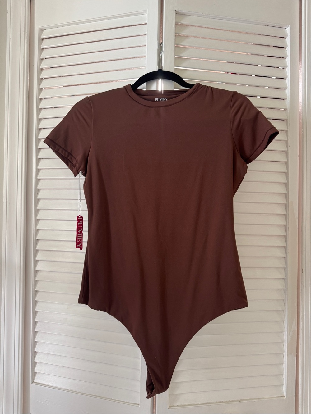 Pulmery Brown Short-Sleeve Bodysuit